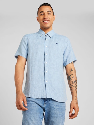 Abercrombie & Fitch Regular fit Button Up Shirt 'FEB4' in Blue: front