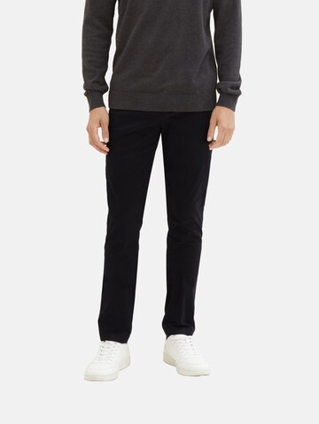 Coupe slim Pantalon chino 'Travis' TOM TAILOR en noir