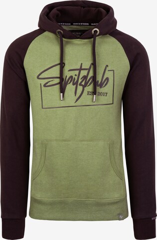 SPITZBUB Sweatshirt 'Raglan Street' in Groen: voorkant