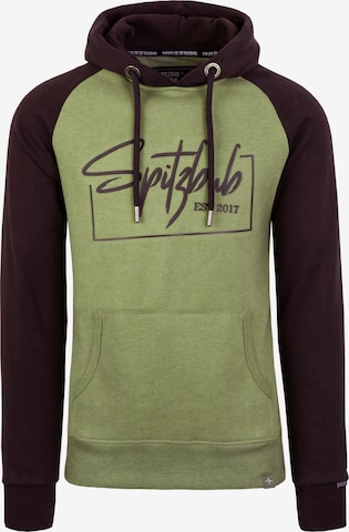 SPITZBUB Sweatshirt 'Raglan Street' in Green: front