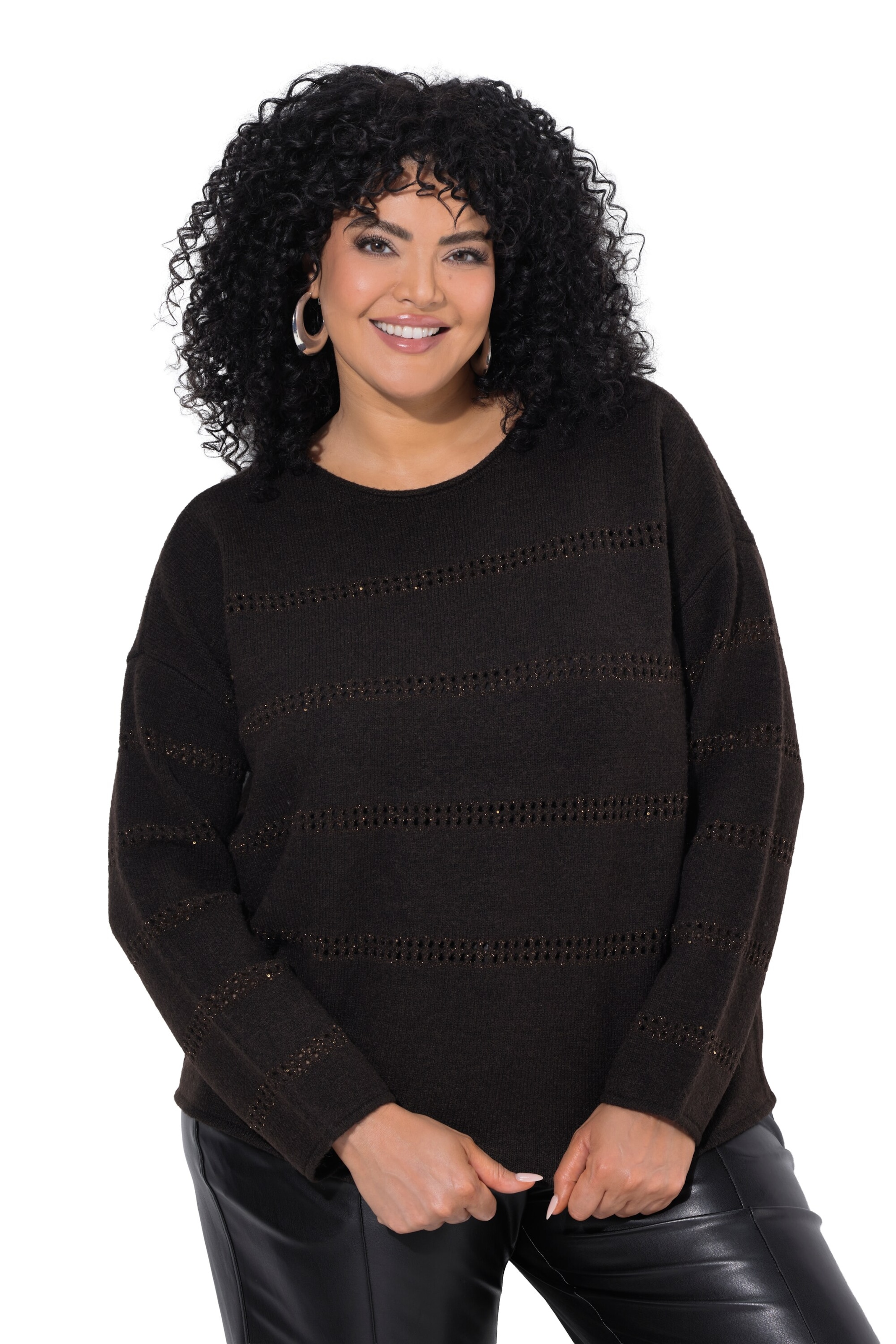 Ulla Popken Sweater in Brown: front