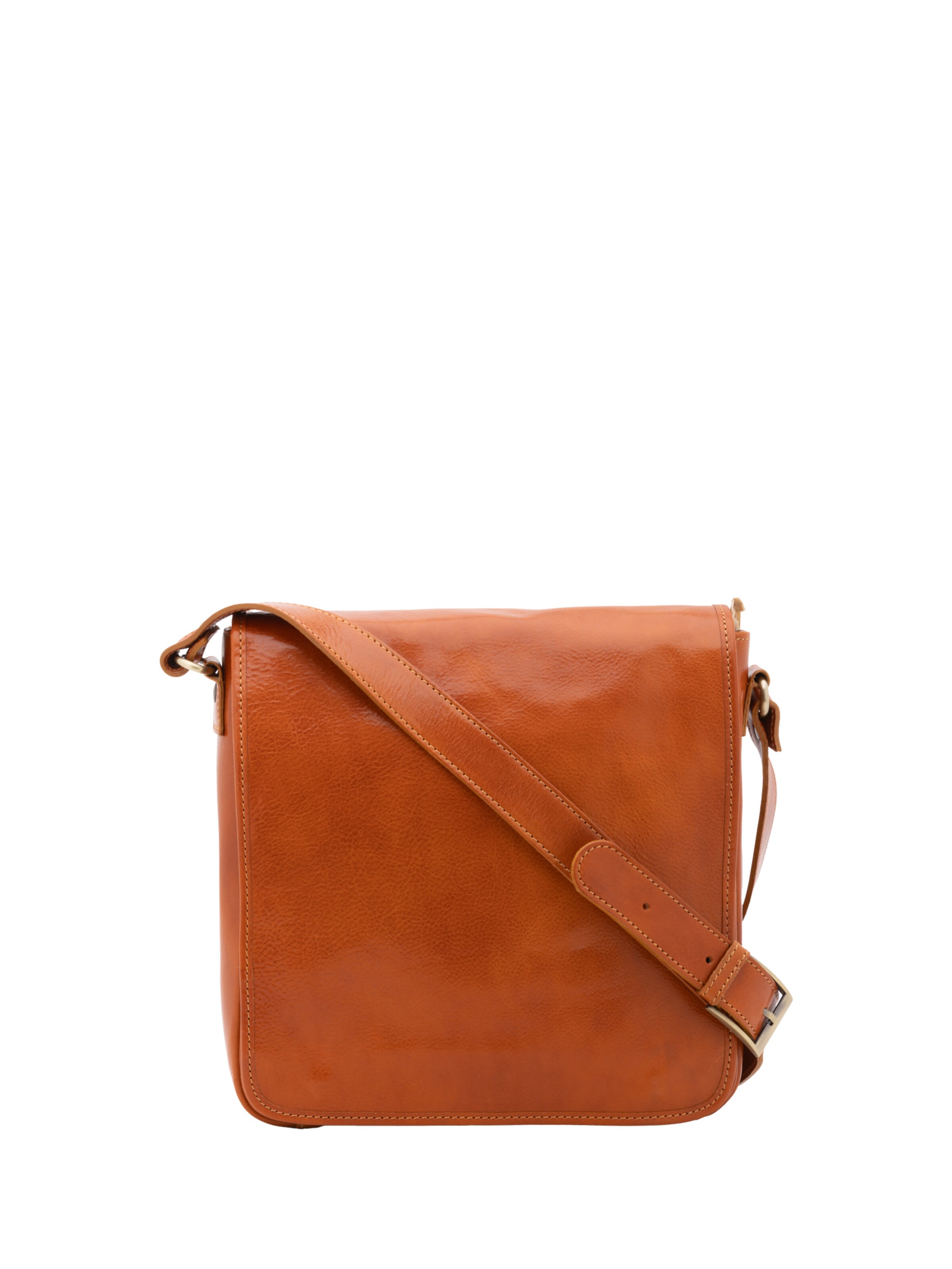 Borsa a tracolla 'Borsa a tracolla uomo vera pelle con chiusura magnetica - Made in Italy' di I Fratelli in beige: frontale