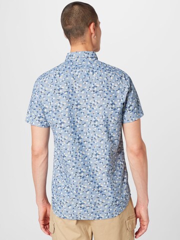 mėlyna JACK & JONES Standartinis modelis Marškiniai 'Summer Blackpool'
