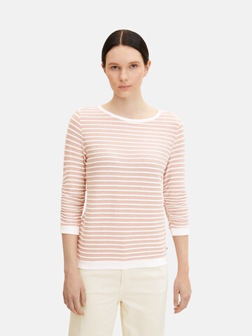 TOM TAILOR DENIM Sweatshirt in Pink: predná strana