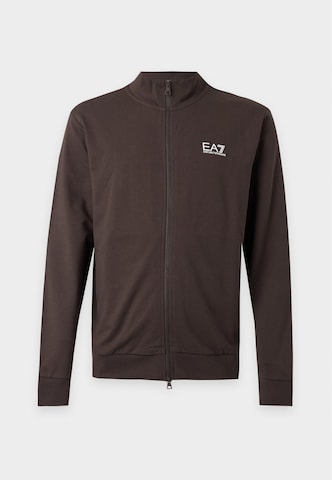 EA7 Emporio Armani Sweatjacka i brun: framsida