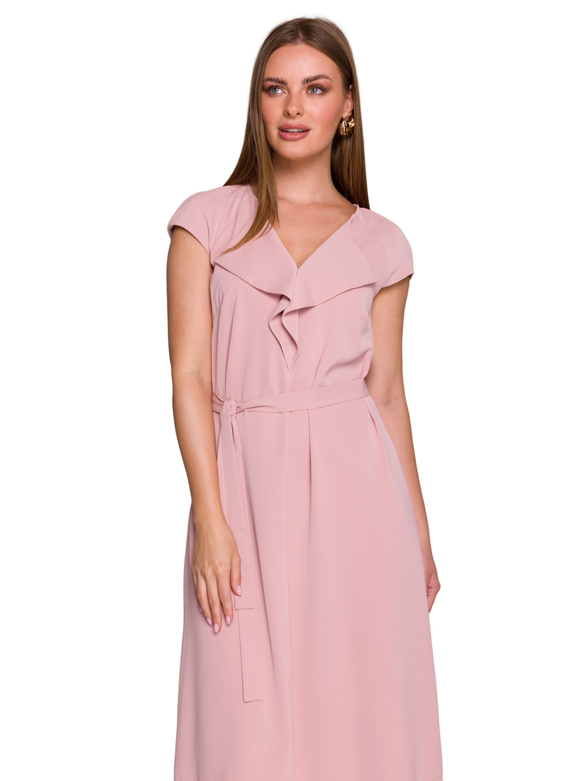 Stylove Šaty 'Sukienka z żabotem' – pink
