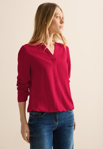 CECIL Bluse in Unifarbe in Rot: Vorderseite
