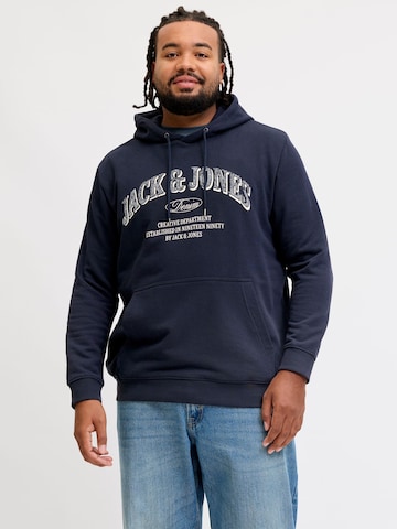 Jack & Jones Plus - Sudadera 'JJEDENVER' en azul: frente