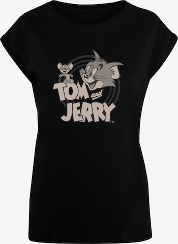 ABSOLUTE CULT Shirt 'Tom And Jerry' in Black: front