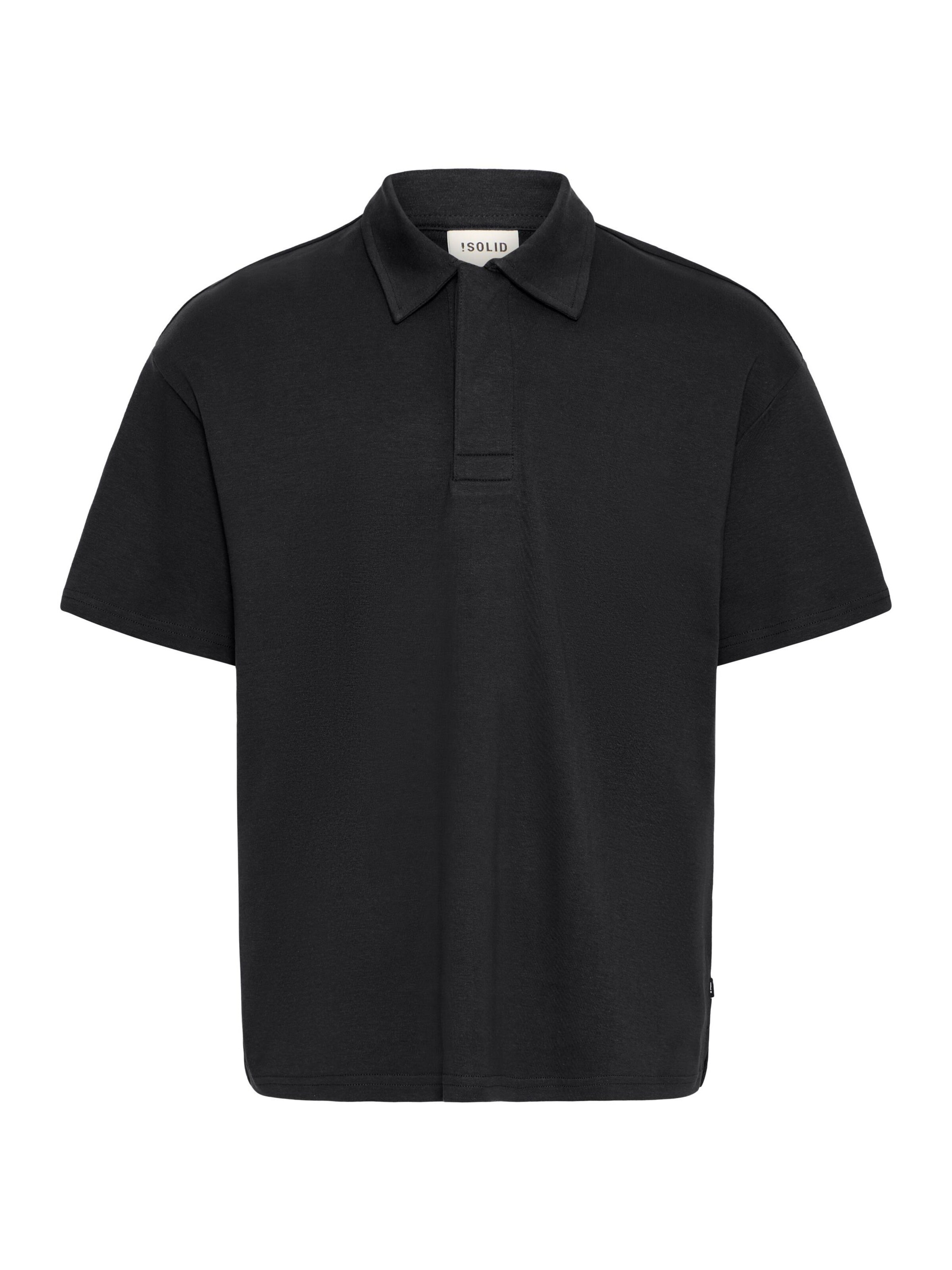 !Solid Poloshirt 'SDOSWALD' in Schwarz: Vorderseite