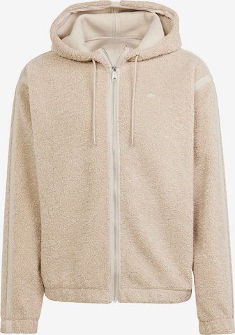 Giacca di pile 'Premium Essentials Fleece' di ADIDAS ORIGINALS in beige: frontale