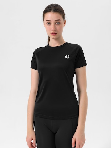 MOROTAI - Camiseta funcional 'Naka' en negro: frente