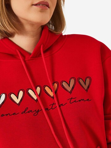 Bianco Lucci Sweatshirt in Rot