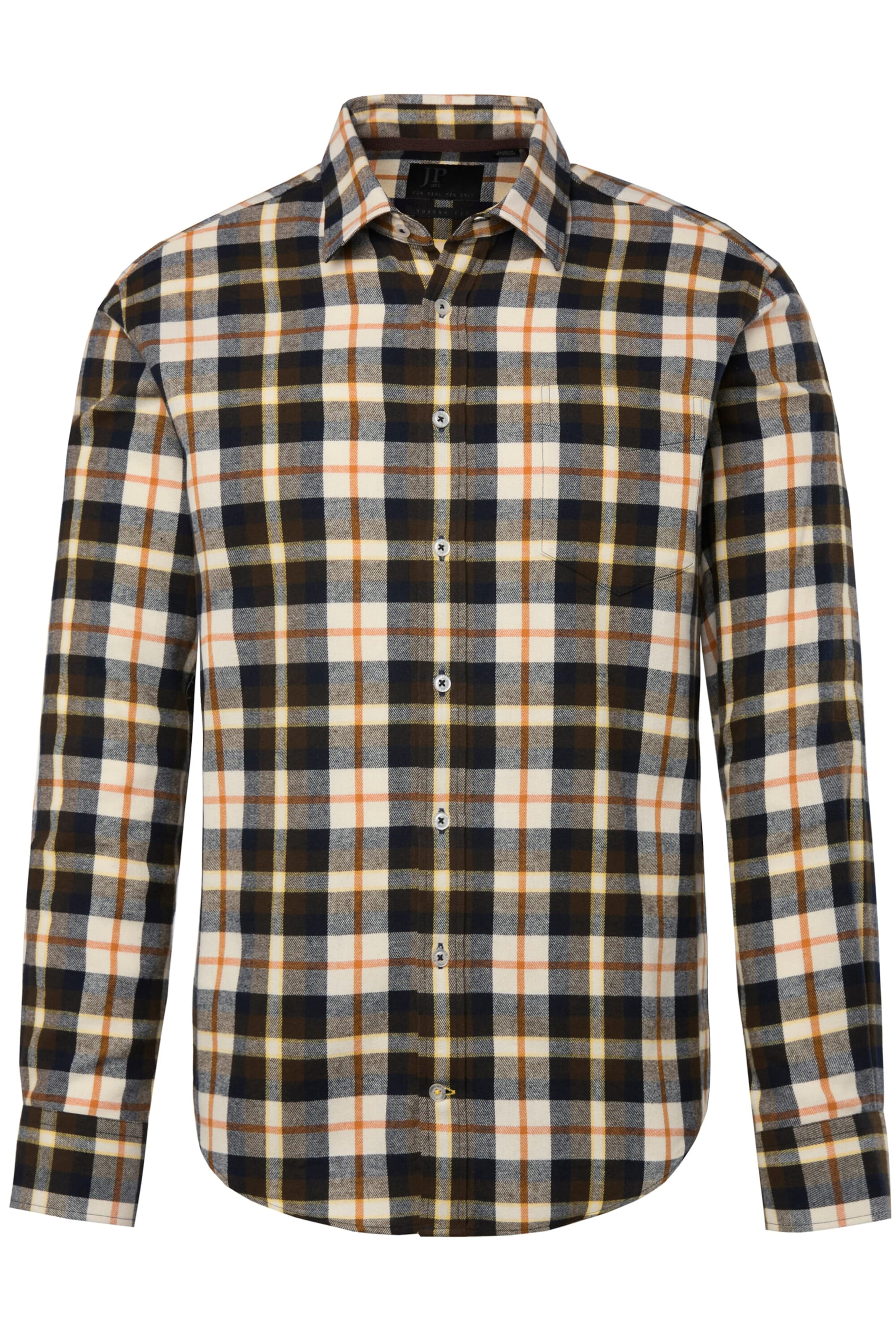 JP1880 Regular fit Overhemd in Geel: voorkant