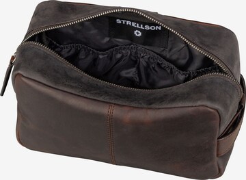 STRELLSON Toiletry Bag 'Brick Lane Dick' in Brown