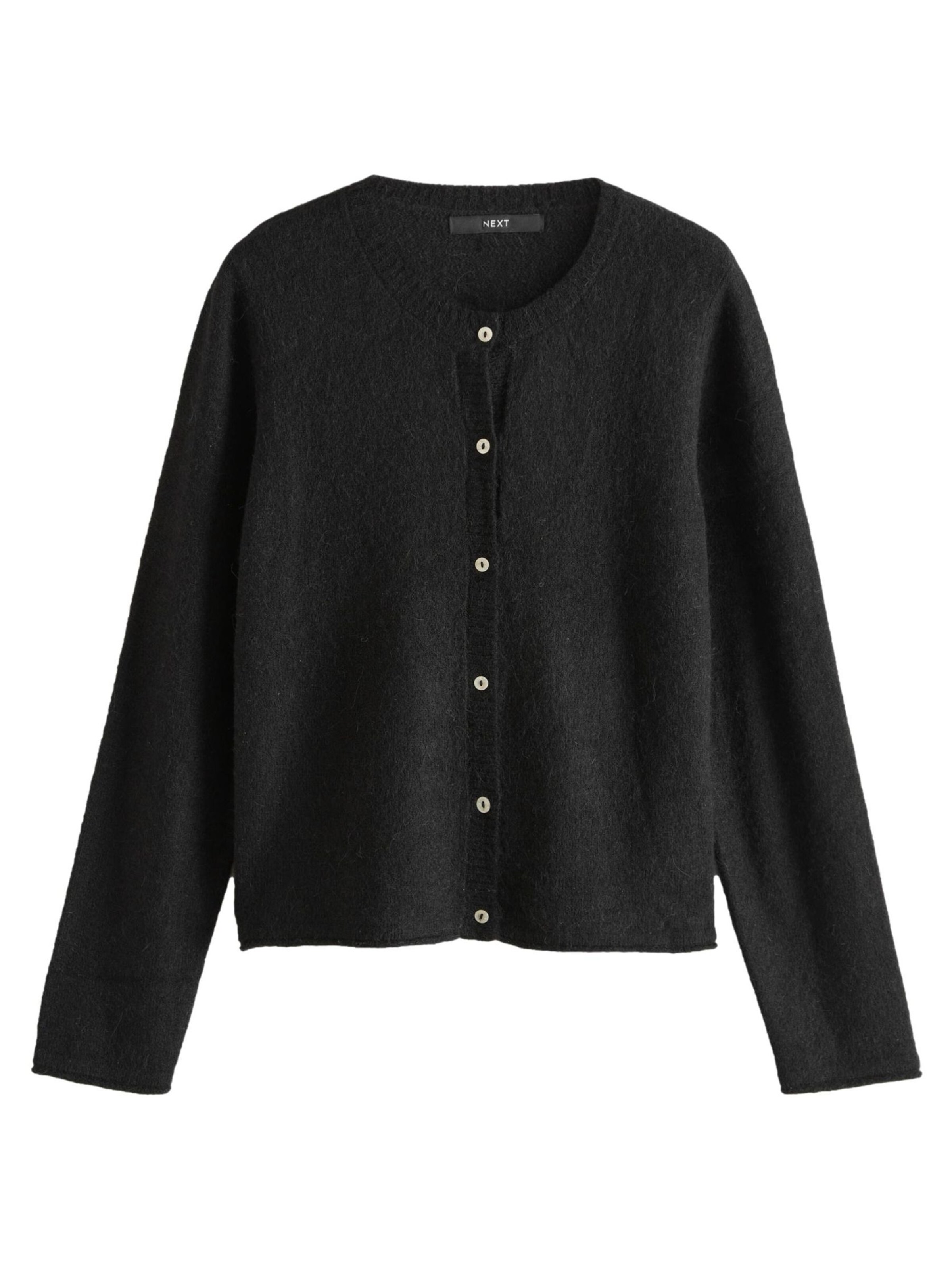 Next Πλεκτή ζακέτα σε μαύρο: μπροστά