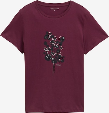T-shirt TOM TAILOR en rouge : devant