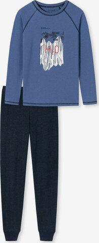 SCHIESSER - Pijama 'Natural Rhythm' en azul: frente