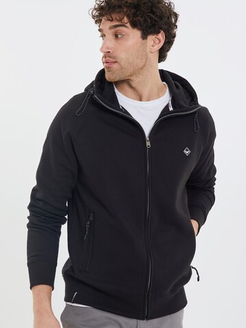 Threadbare Fleece jas in Zwart: voorkant