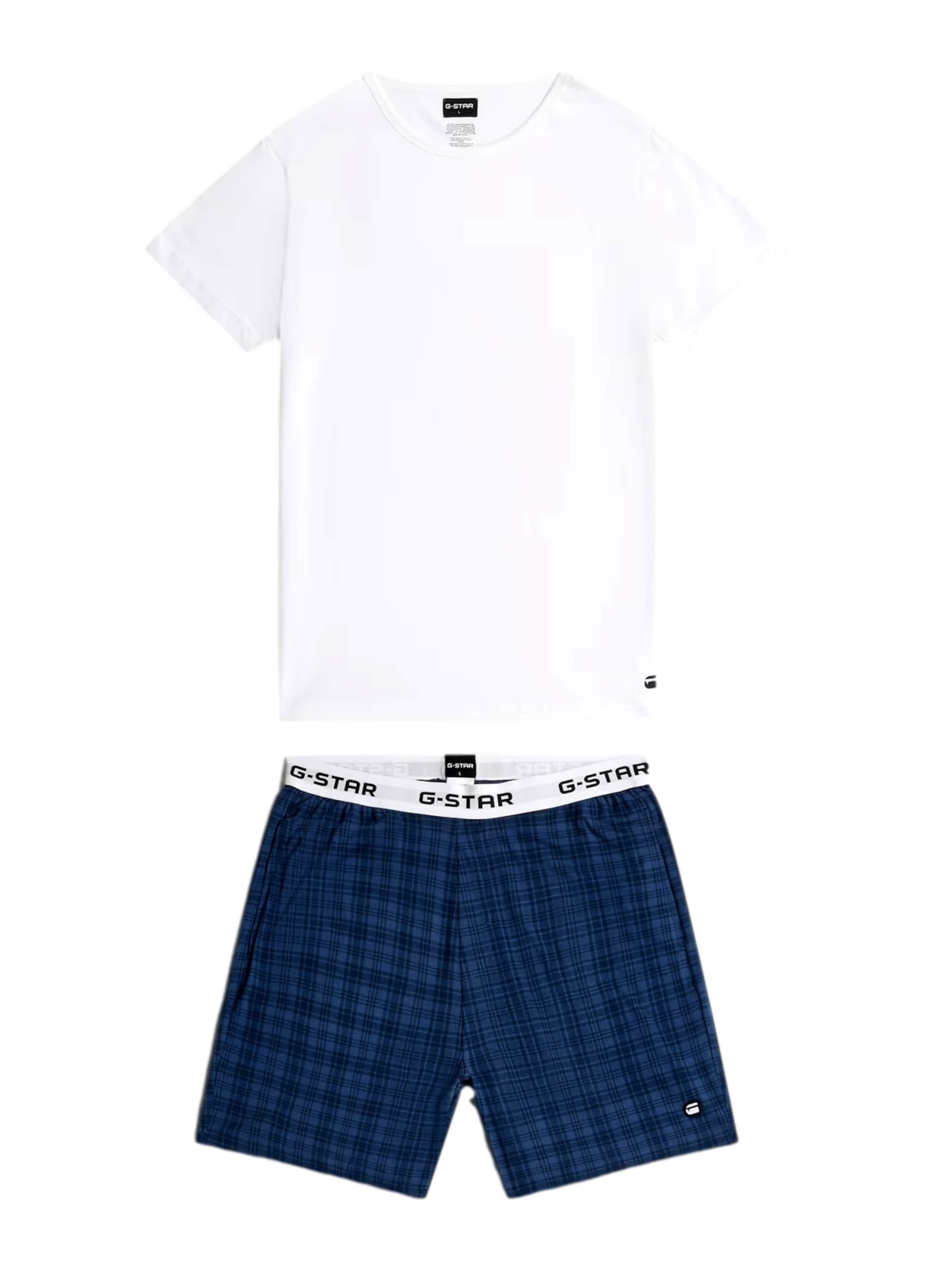 G-STAR Short Pajamas in Blue / Dark blue / White, Item view