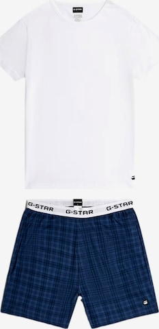 G-STAR Pyjama kort in Blauw: voorkant