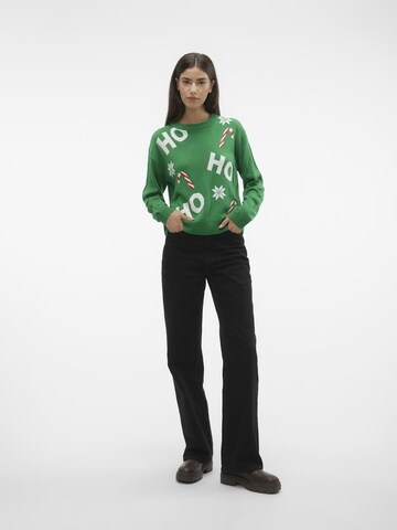 VERO MODA Trui 'MIXEDXMAS' in Groen