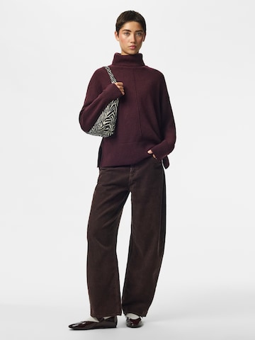 PIECES Sweater 'PCMALOU' in Red