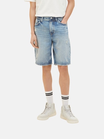 TOM TAILOR DENIM Regular Shorts in Blau: predná strana