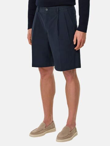 Boggi Milano Loose fit Pleat-front trousers in Blue: front