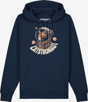 Sweat-shirt 'Catstronaut' Watapparel en bleu : devant