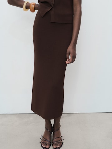 MANGO Skirt 'SESETA' in Brown: front