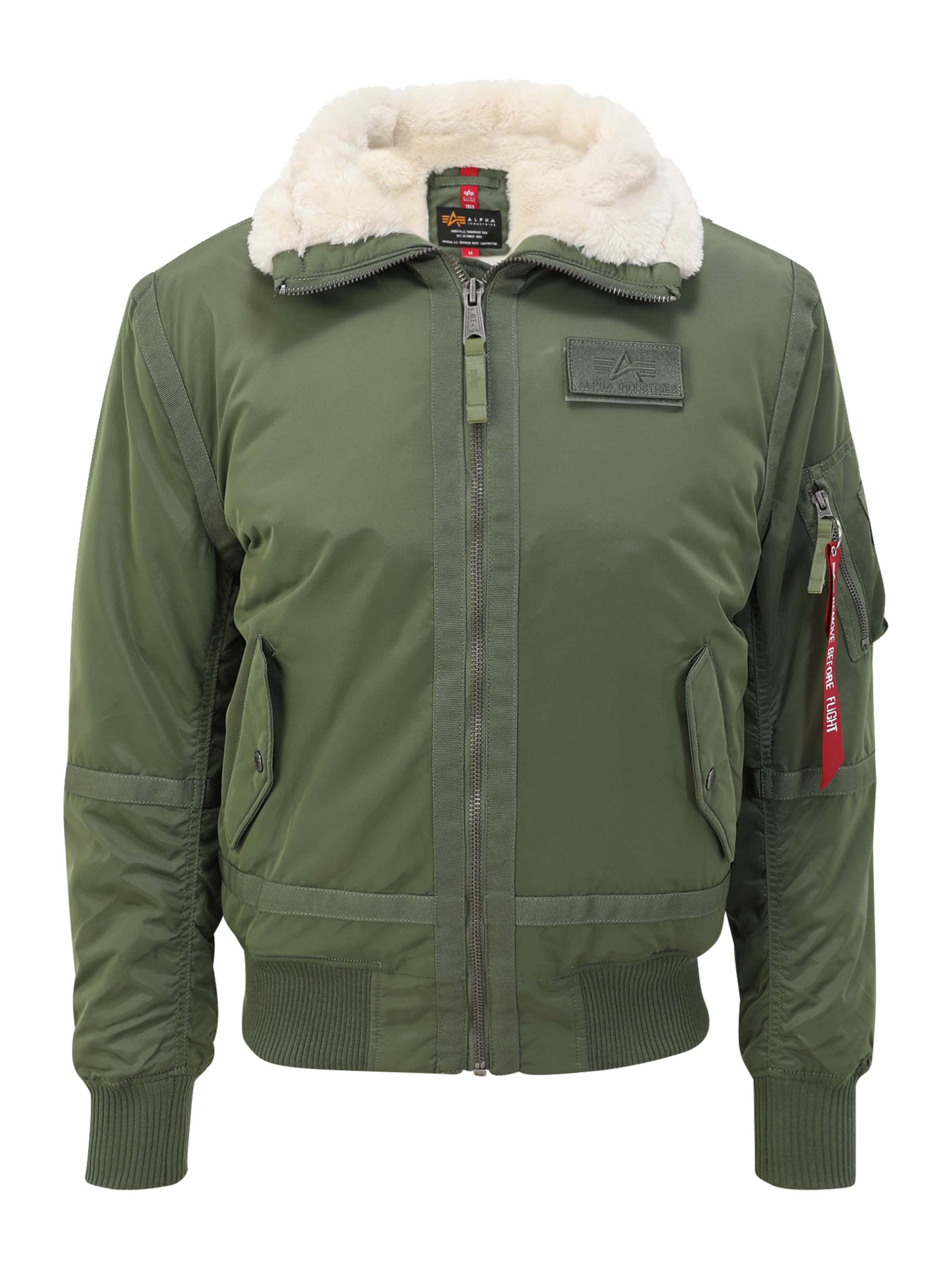 Giacca di mezza stagione 'B15-3 TT' di ALPHA INDUSTRIES in verde: frontale
