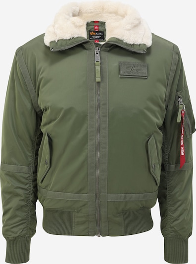 ALPHA INDUSTRIES Välikausitakki 'B15-3 TT' värissä vihreä / valkoinen, Tuotenäkymä