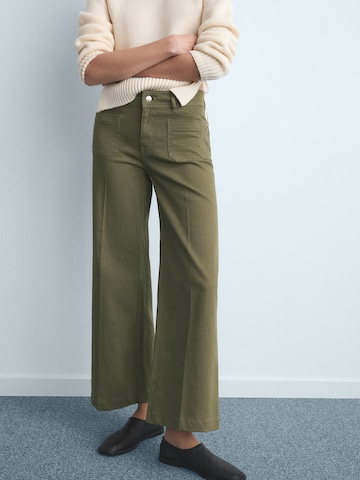 Wide Leg Jean 'JESSIE' MANGO en vert : devant
