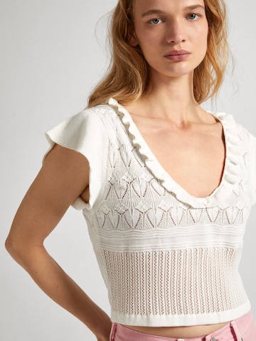Pepe Jeans Knitted Top 'GOLDIE' in White