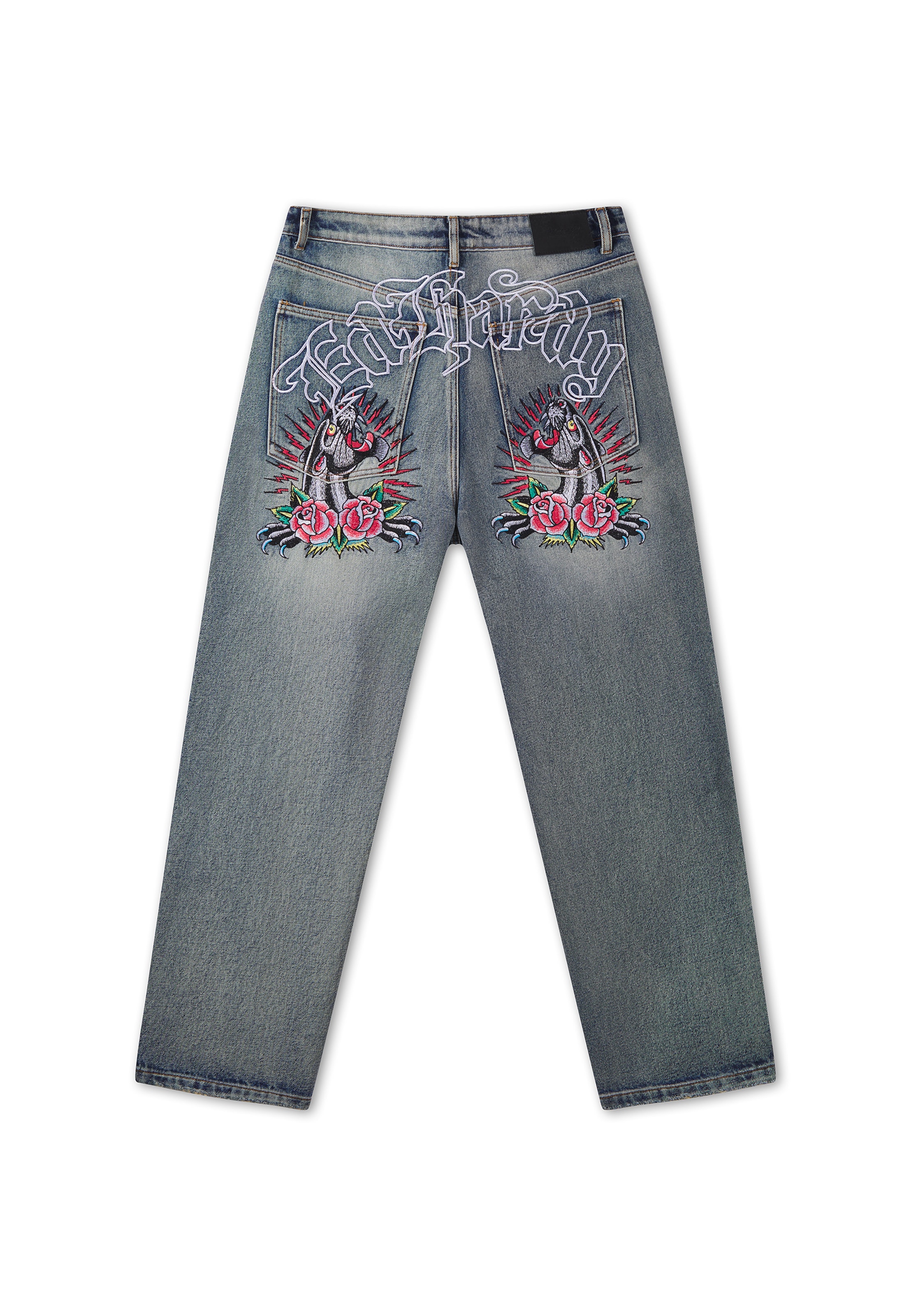 Baggy Jean Ed Hardy en bleu