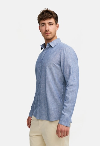 INDICODE JEANS Regular fit Overhemd 'Theon' in Blauw