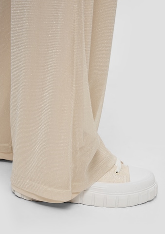 s.Oliver Wide leg Broek in Beige