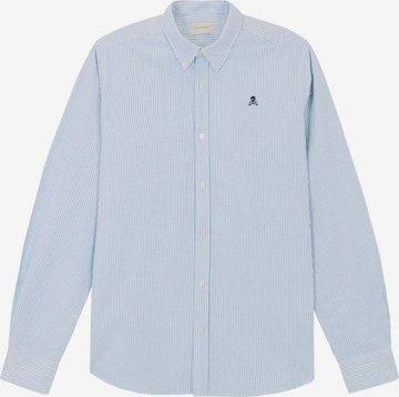 Scalpers Comfort fit Button Up Shirt in Blue: front