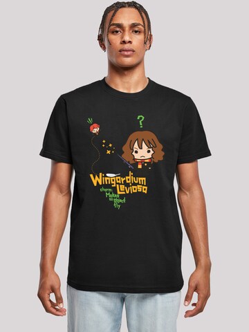 T-Shirt 'Harry Potter Hermione Granger Wingardium Leviosa Junior' F4NT4STIC en noir : devant