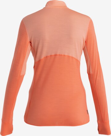 ICEBREAKER Athletic Sweatshirt 'Realfleece Descender' in Orange