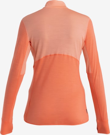 ICEBREAKER - Sweatshirt de desporto 'Realfleece Descender' em laranja