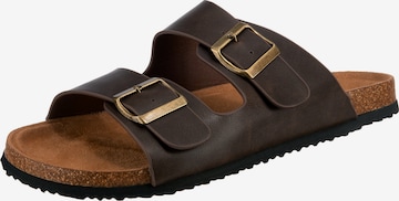 Freyling Mules in Brown: front