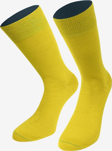 Chaussettes normani en jaune : devant