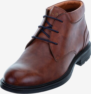 Van Lier Lace-Up Boots in Brown: front
