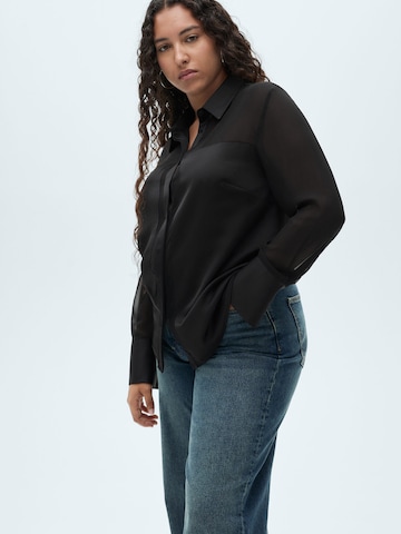 MANGO Blouse 'DOYLE' in Zwart: voorkant
