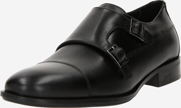 BOSS - Sapato Slip-on 'Colby Monk' em preto: frente