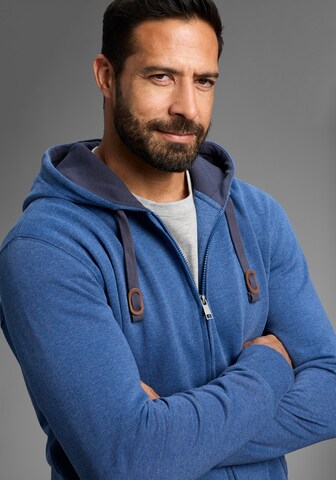 Man's World Zip-Up Hoodie in Blue