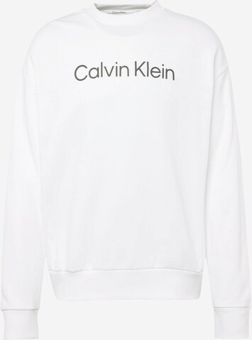 Sweat-shirt Calvin Klein en blanc : devant