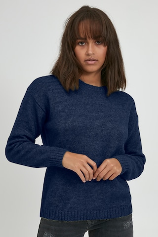 PULZ Jeans Sweater 'PZIRIS' in Blue: front
